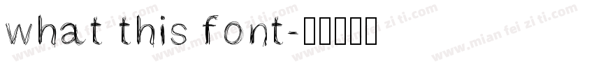what this font字体转换